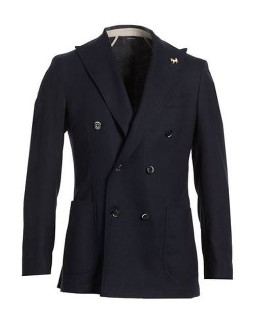 Man Blazer Midnight blue Size 40 Virgin Wool, Polyester, Elastane