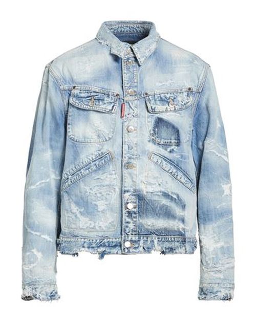 Man Denim outerwear Blue Size 36 Cotton
