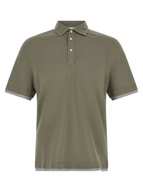 Green Solid Shirt Collar Polo