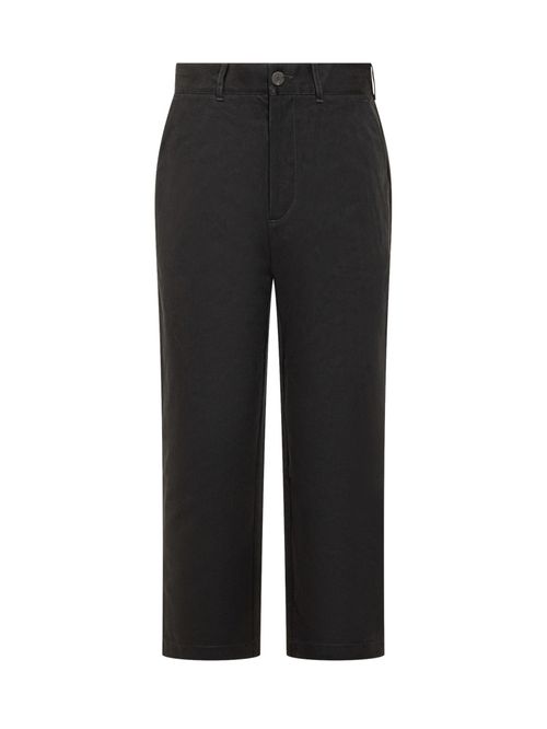 Black Straight Flat Front Pants