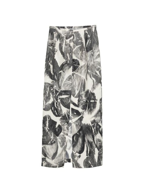 Silk long skirt