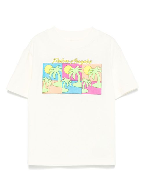 Triple Pop Palms T-shirt - White