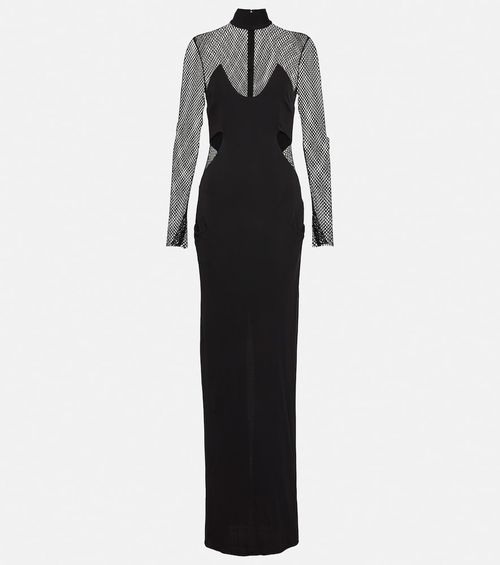 Long-sleeved cutout gown