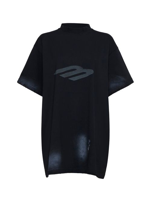 BALENCIAGA | Black jersey Oversized T-shirt| Man | 2