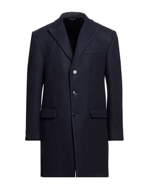 Man Coat Navy Size 42 Polyester, Acrylic, Wool