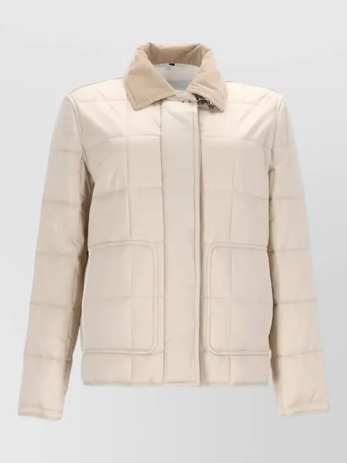 Fay - field jacket collared neck quilted front pocket