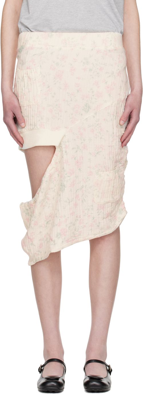 Off-White Floral Blankie Midi Skirt