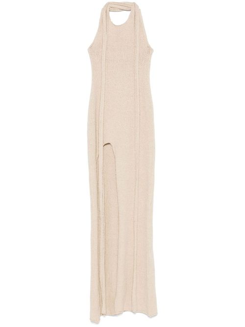Knitted midi dress - Neutrals