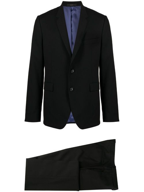 Notched-lapels single-breasted blazer - Black