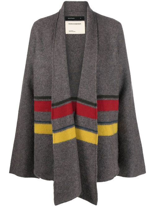 Stripe-print cashmere cardigan - Grey