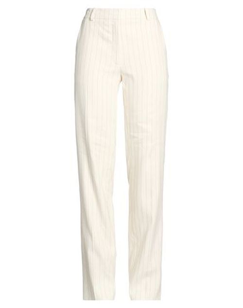 Woman Pants Ivory Size 8 Cotton, Linen