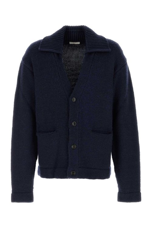 Wool Cardigan — Navy