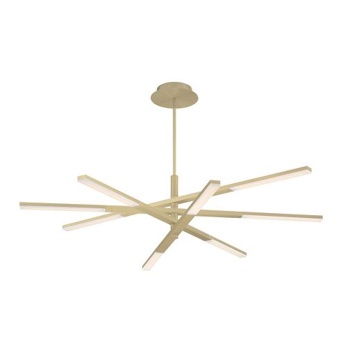 Brushed Brass LED Chandelier from the Stacked Collection