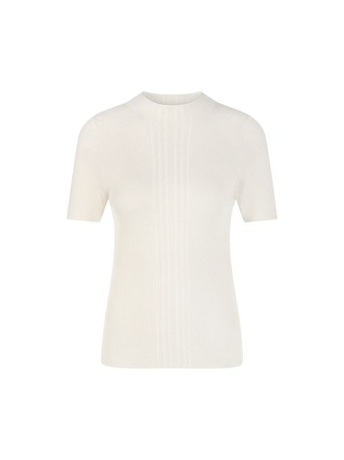 Marc Cain ‘Rethink Together’ ribbed jumper, white, 34 N