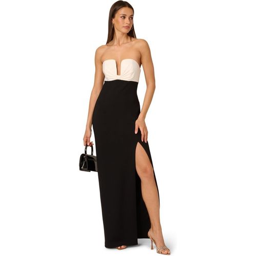 Adrianna Papell Womens Knit Crepe Long Dress - Black