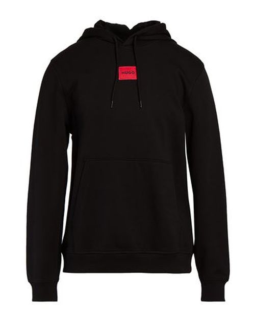 Man Sweatshirt Black Size L Cotton, Elastane