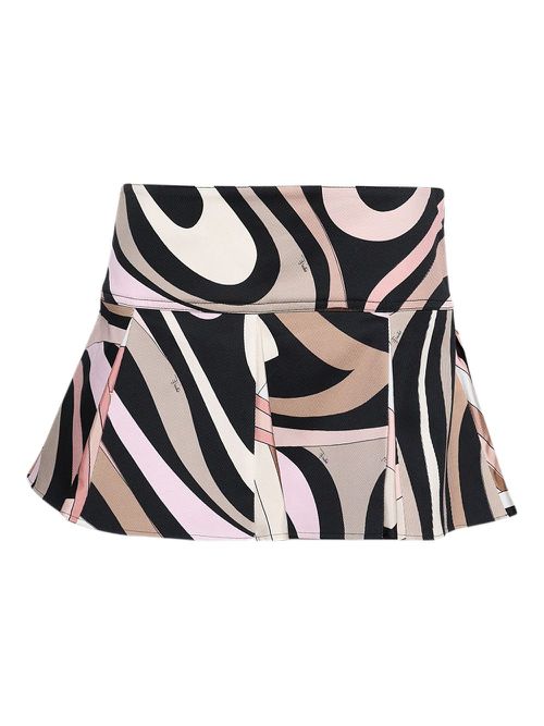 Marmo-print mini skirt - Black