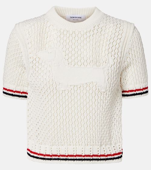 Jacquard cotton sweater