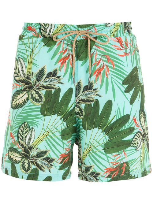Gil foliage-print swimming shorts - Green