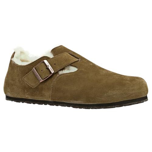 Birkenstock Unisex London Shearling Suede Leather Taupe Shoes/