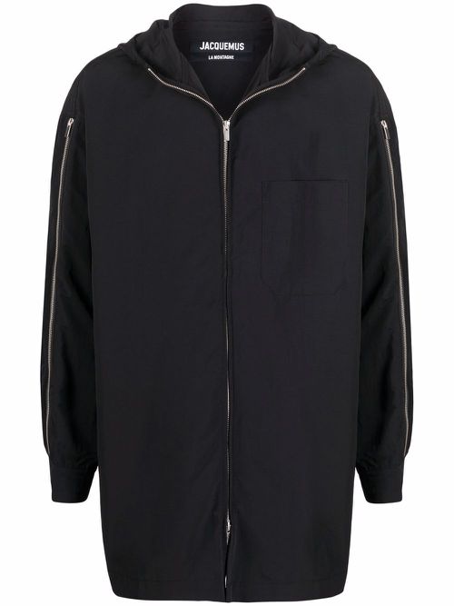 Zip-sleeve coat - Black