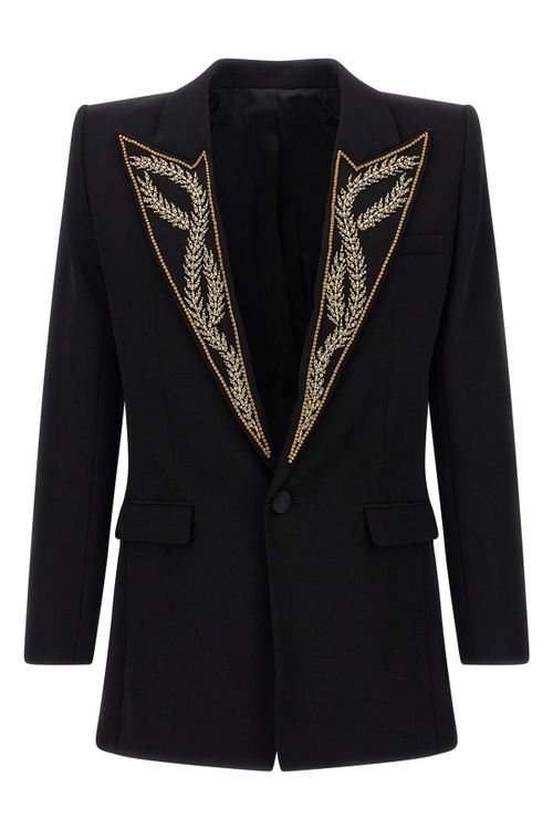 Leaf Embroidery Blazer