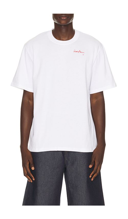 House of Sunny Sunny Side Up Tee in White. M. Also in S, L, XL/1X