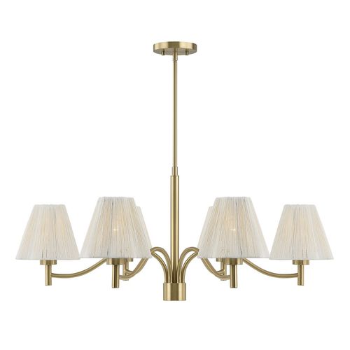 Rosa 6-Light Chandelier in Noble Bra