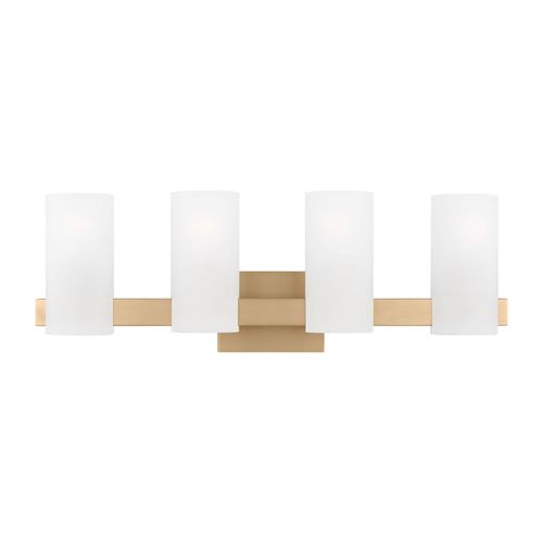 Satin Brass Bathroom Vanity Light from the Rhode Collection
