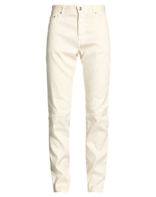 Man Pants Cream Size 30 Linen, Cotton, Elastane