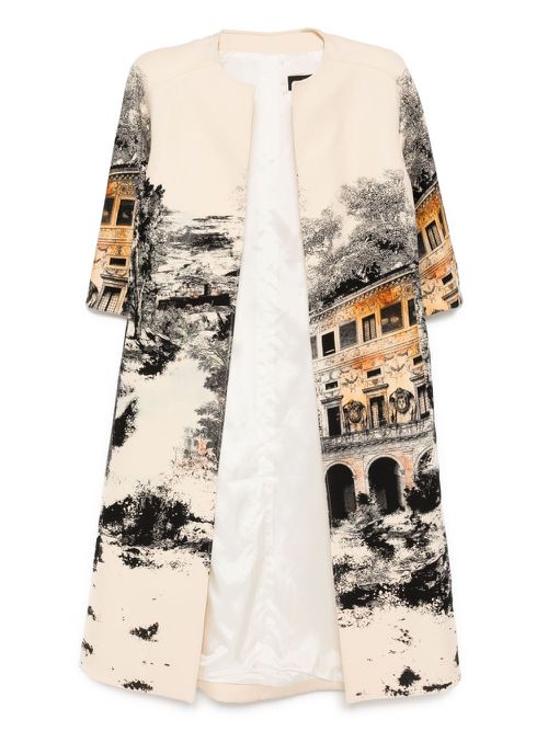 Landscape print coat - Neutrals