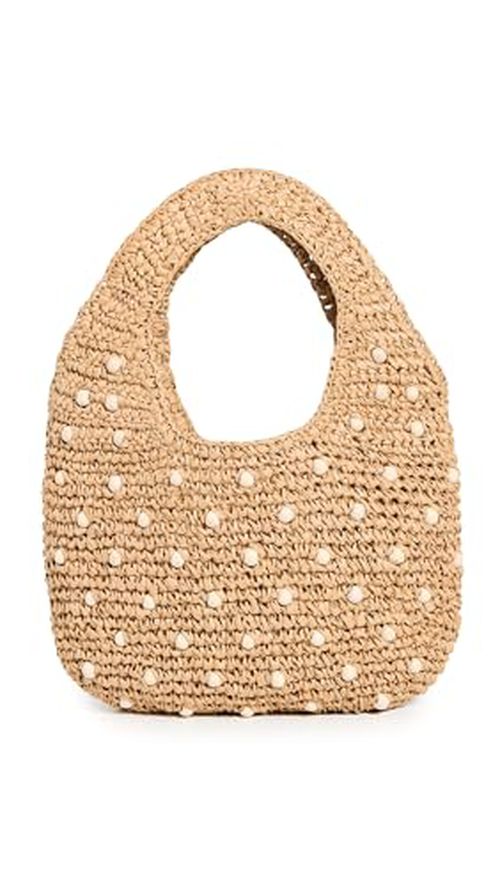 Madewell Women's Micro Straw Beaded Bag, Natural, Tan, One Size