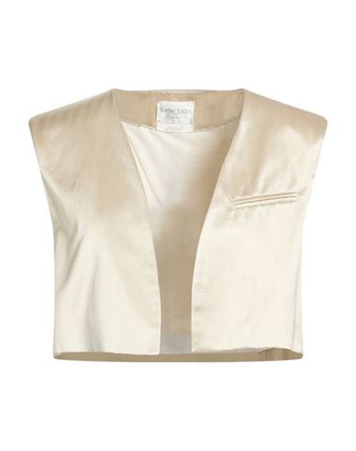 Forte_forte Woman Tailored Vest Beige Size 1 Viscose, Cotton