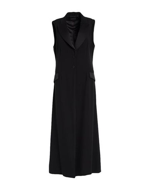 Woman Overcoat & Trench Coat Black Size 8 Polyester