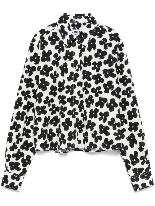 Floral-print shirt - White