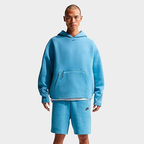Men's Tech Ergo Fleece Pullover Hoodie in Work Blue/Black