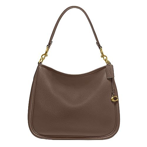 Coach Soft Pebble Leather Cary Shoulder Bag, Dark Stone, One Size