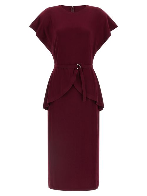 Peplum Waist Tunic Tunic — Bordeaux