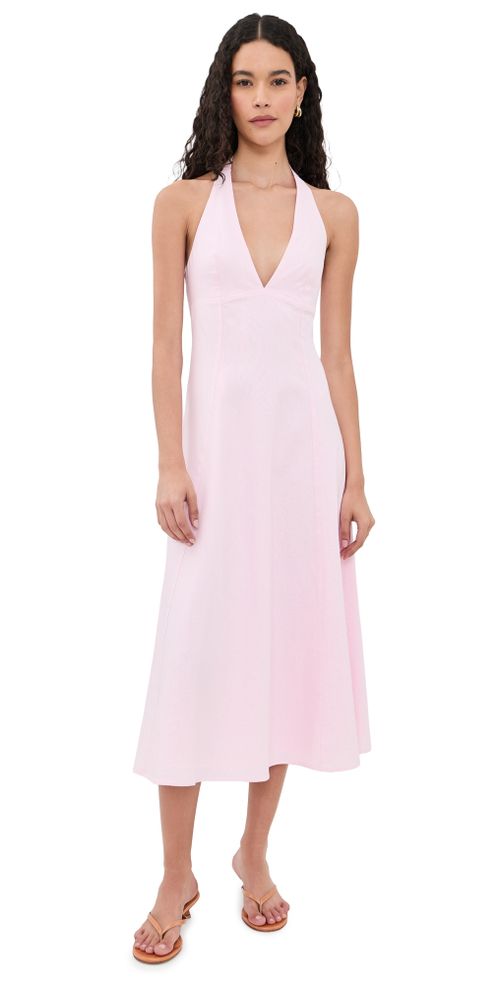 Heidi Halter Midi Dress Light Pink