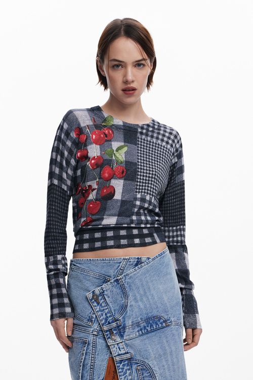 Vichy fruit sweater