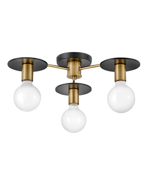 Bobbie 3-Light Chandelier in Lacquered Bra