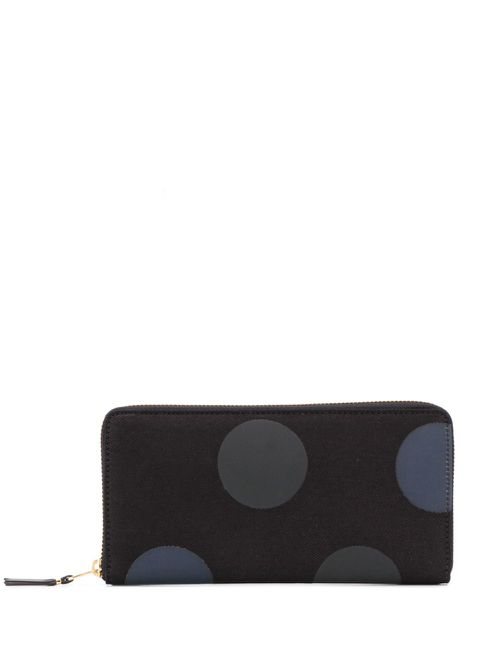 Polka dot printed wallet - Black