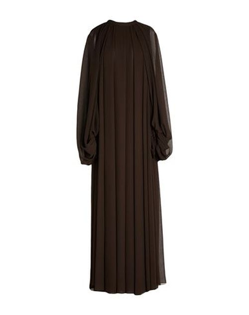 Woman Maxi dress Chocolate brown Size 8 Polyester, Polyamide