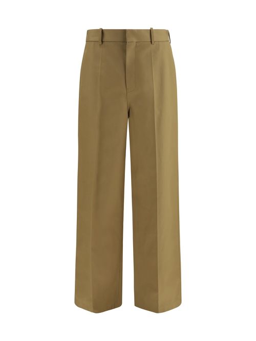Cotton Twill Chino Pants — Camel