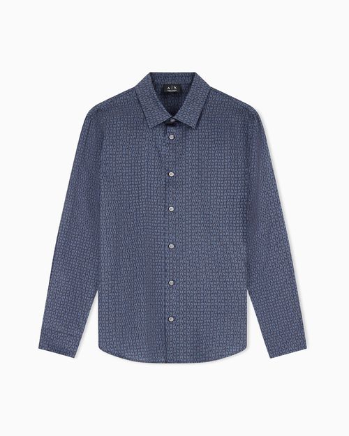 Regular fit shirt with lettering logo