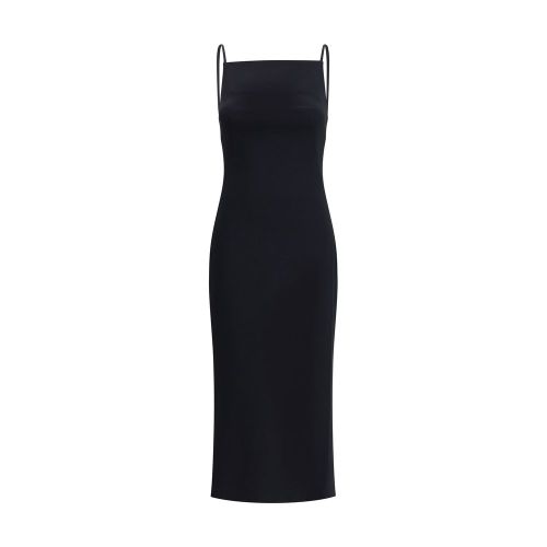 Viscose Midi Dress — Black