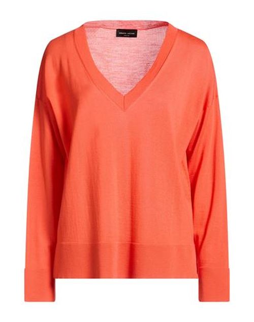 Woman Sweater Coral Size M Merino Wool