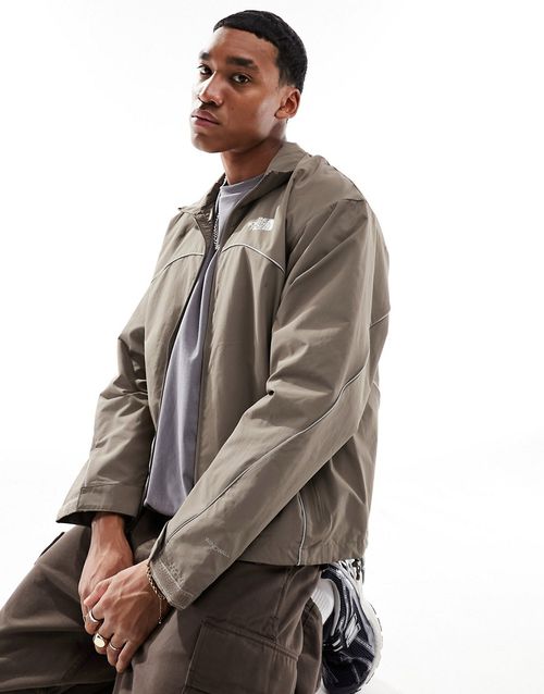Tek Piping wind jacket in brown