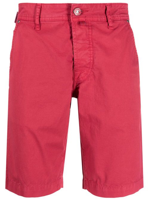 Bandana-appliqué bermuda shorts - Red