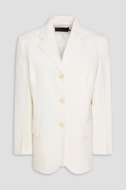 Wool-blend twill blazer - White - US 4